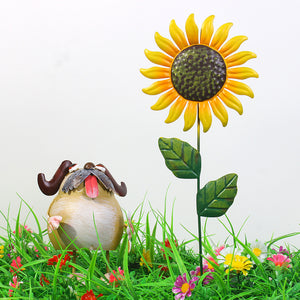 Metal Flower Garden Stakes