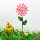 Metal Flower Garden Stakes