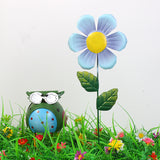 Metal Flower Garden Stakes