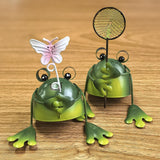 Garden Metal Frog Statue 4-piece Set