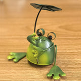 Garden Metal Frog Statue 4-piece Set