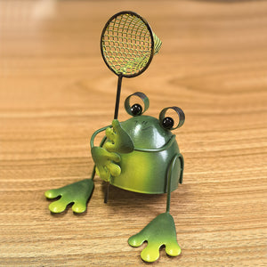 Garden Metal Frog Statue 4-piece Set