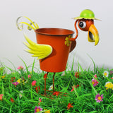 Metal Bird Planters
