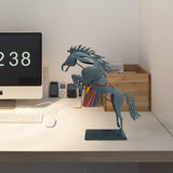 Metal Running Horse Sculpture 12.6 Inches