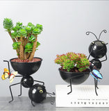 Metal Ant Planter 9.1 Inches