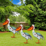 Metal Pelican Figurine 15.3 Inches