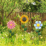 Metal Flower Garden Stakes
