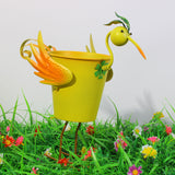 Metal Bird Planters