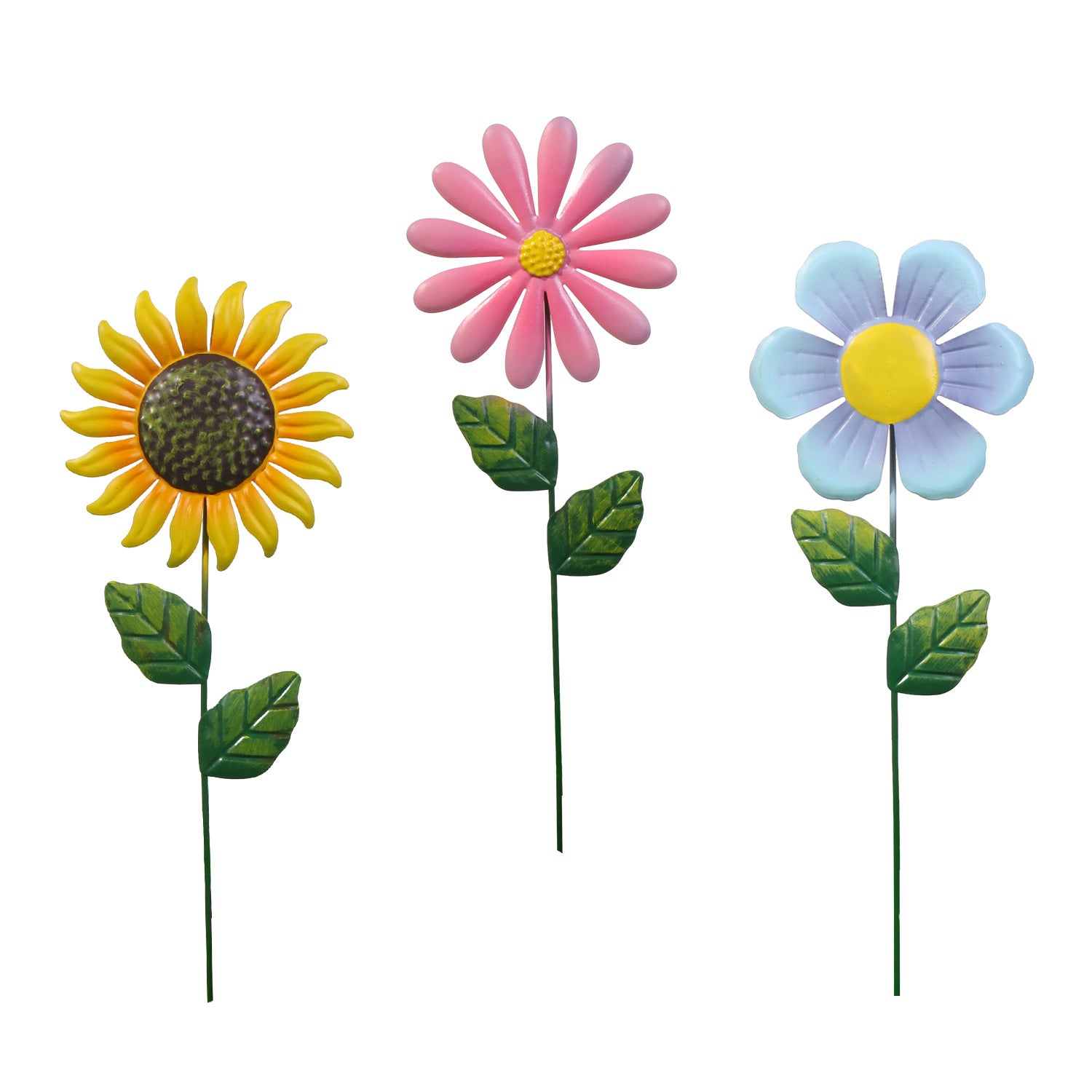 Metal Flower Garden Stakes