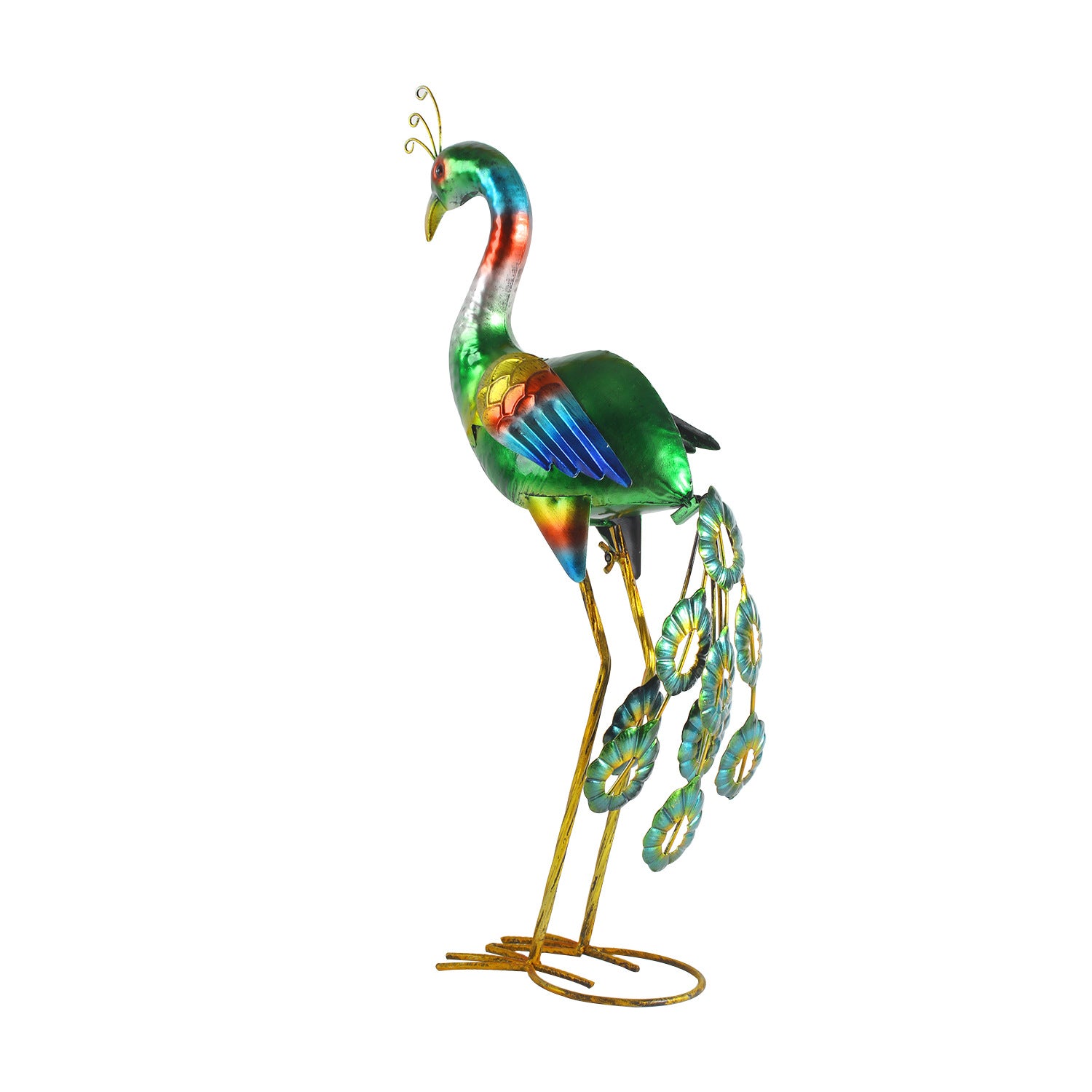 Metal Peacock Figurine 24.8 inches