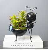 Metal Ant Planter 9.1 Inches