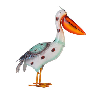 Metal Pelican Figurine 15.3 Inches