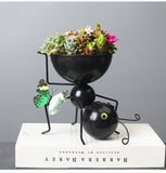 Metal Ant Planter 9.1 Inches