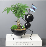 Metal Ant Planter 9.1 Inches