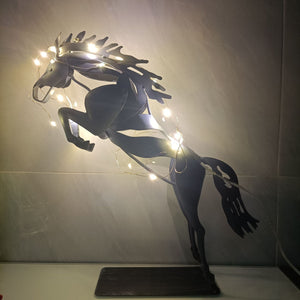 Metal Running Horse Sculpture 12.6 Inches