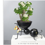 Metal Ant Planter 9.1 Inches