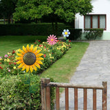 Metal Flower Garden Stakes