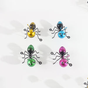 Colorful Metal Ant Figurine 4.4 Inches
