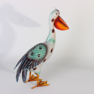 Metal Pelican Figurine 15.3 Inches