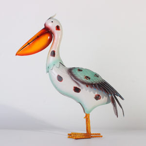 Metal Pelican Figurine 15.3 Inches