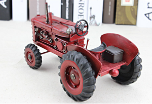 Vintage Metal Tractor Model 10.63 inch