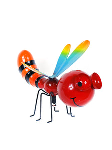 Painted Metal Dragonfly