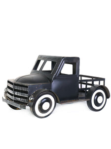 Black Vintage Metal Pickup Truck Model Decor