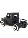 Black Vintage Metal Pickup Truck Model Decor
