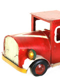 Red Vintage Metal Truck Model Decor