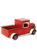 Red Vintage Metal Truck Model Decor